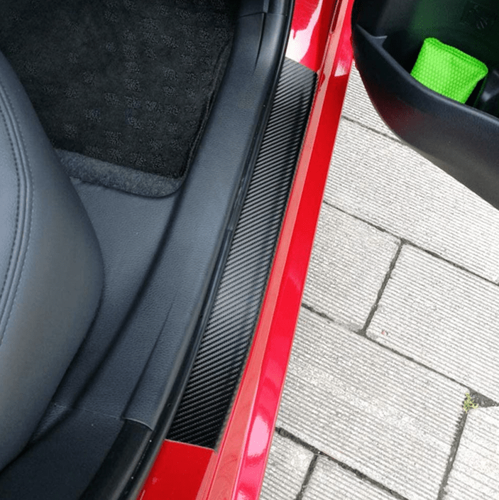 Carbon Fiber Car Threshold Strip 4pcs - Wheels Savvy
